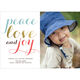 Colorful Peace Love and Joy Photo Cards Image 5 of 5